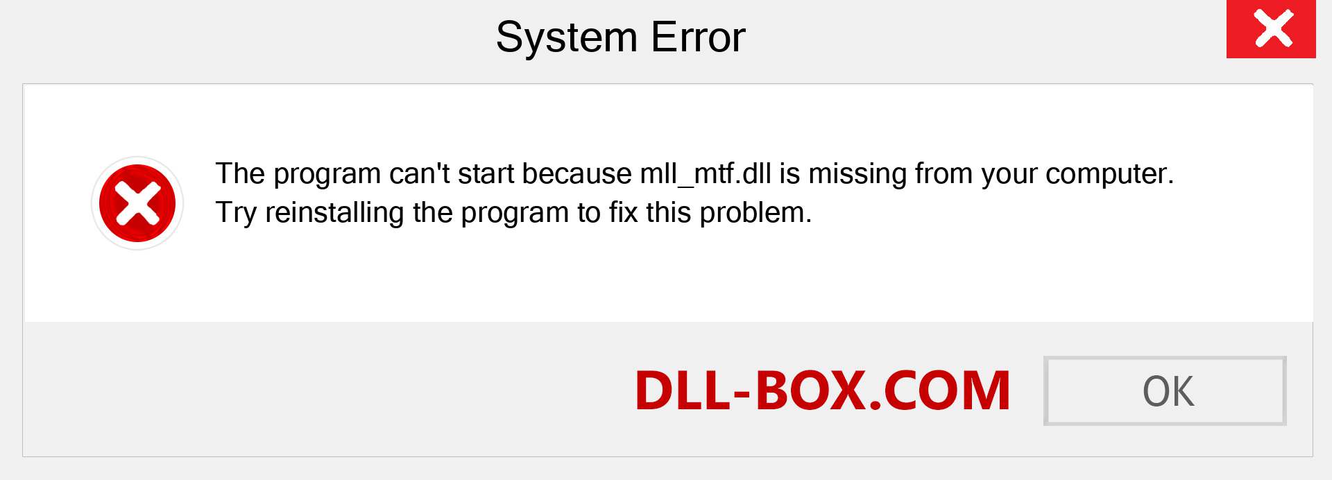  mll_mtf.dll file is missing?. Download for Windows 7, 8, 10 - Fix  mll_mtf dll Missing Error on Windows, photos, images