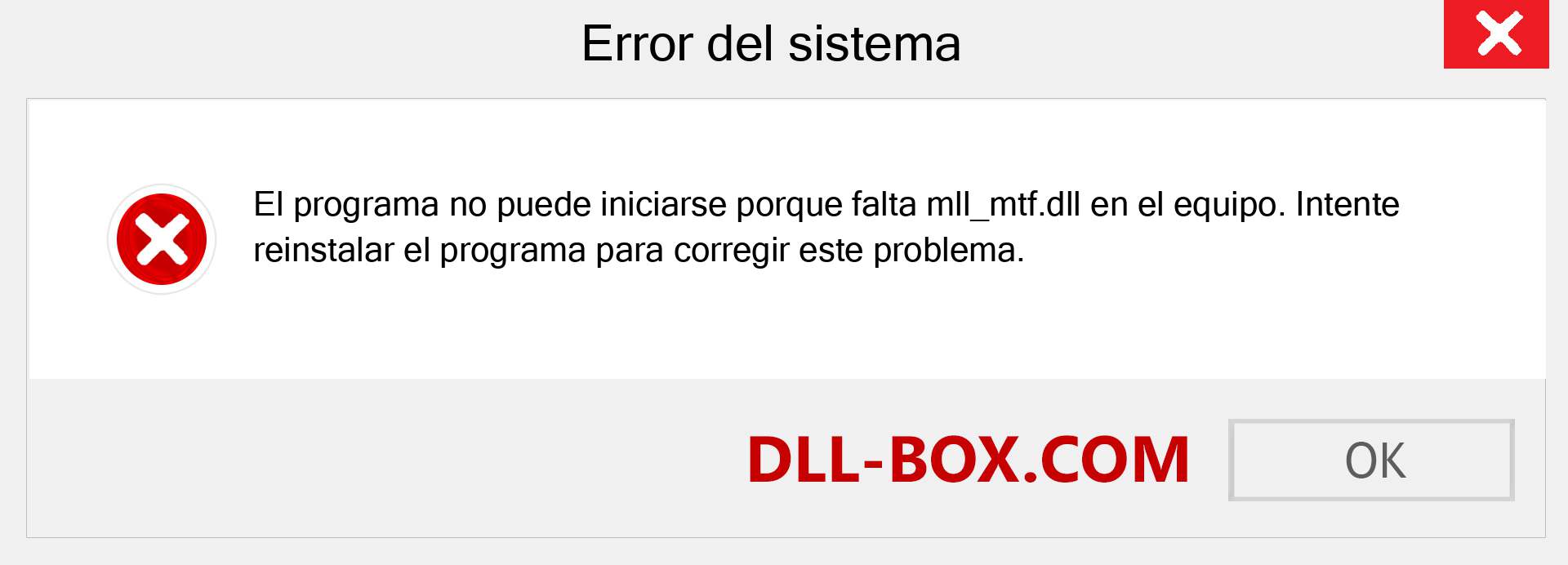 ¿Falta el archivo mll_mtf.dll ?. Descargar para Windows 7, 8, 10 - Corregir mll_mtf dll Missing Error en Windows, fotos, imágenes